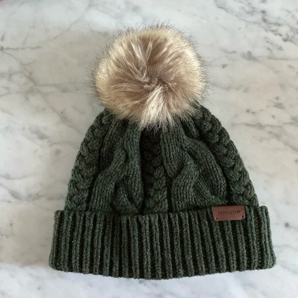 Pendleton Wool Beanie with Pom-Pom - Picture 1 of 4
